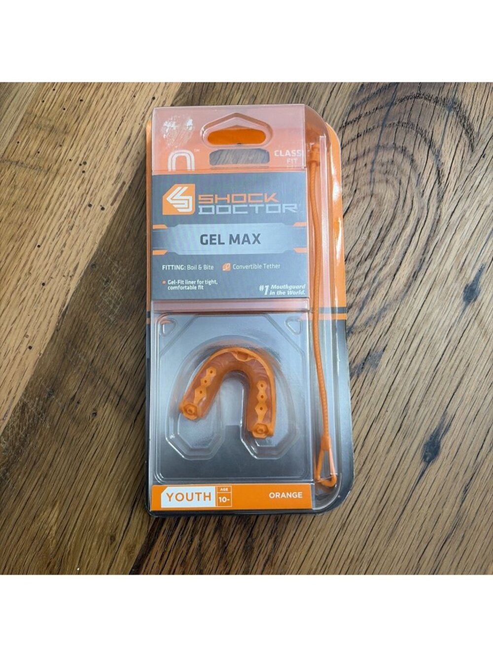 Shock Doctor Gel Max Mouthguard Youth 10- Convertible Strap/Strapless New 6133Y